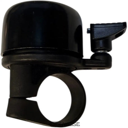 Kompakte schwarze Fahrradklingel mit lauter StVZO-konformer Glocke