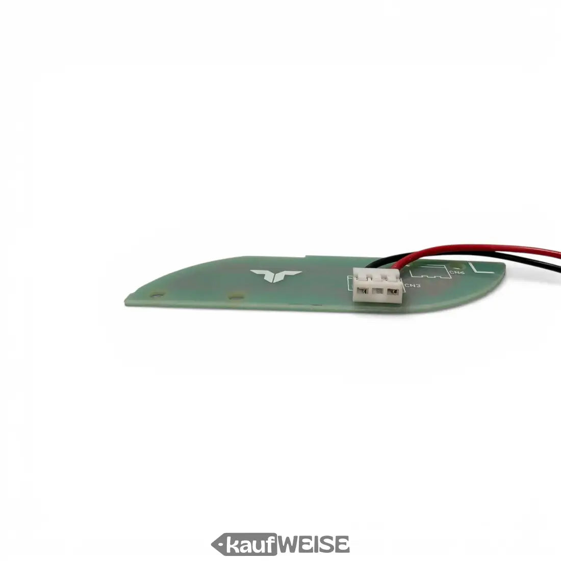 Grünes LED-Lichtpanel mit weißem Logo und roten/schwarzen Kabeln für Taotao Hoverboard